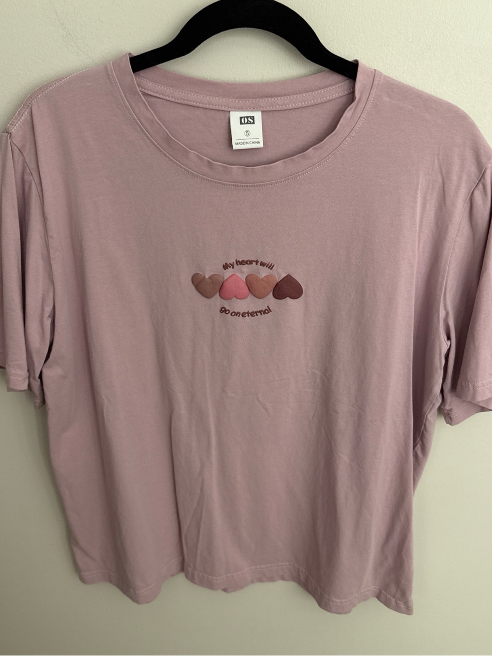 Blush Mauve Heart Graphic Tee